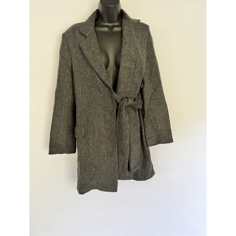 Thakoon Herringbone Wrap Tie Jacket Coat NWT Size Small